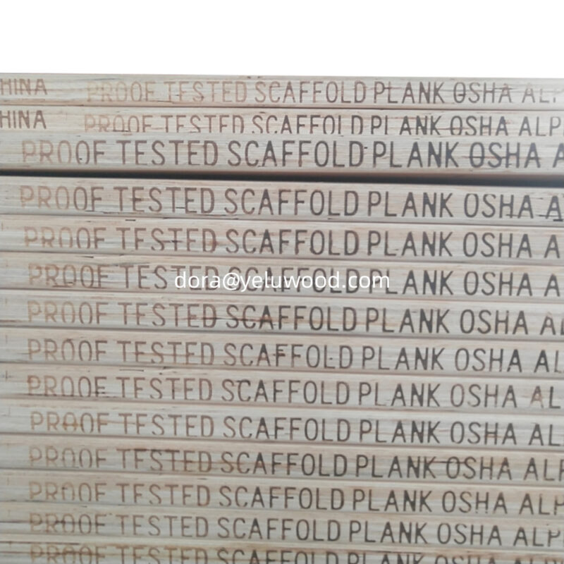 China-Made Poplar LVL Scaffold Board, 11-7/8" x 1-3/4" x 20', Stable Wood