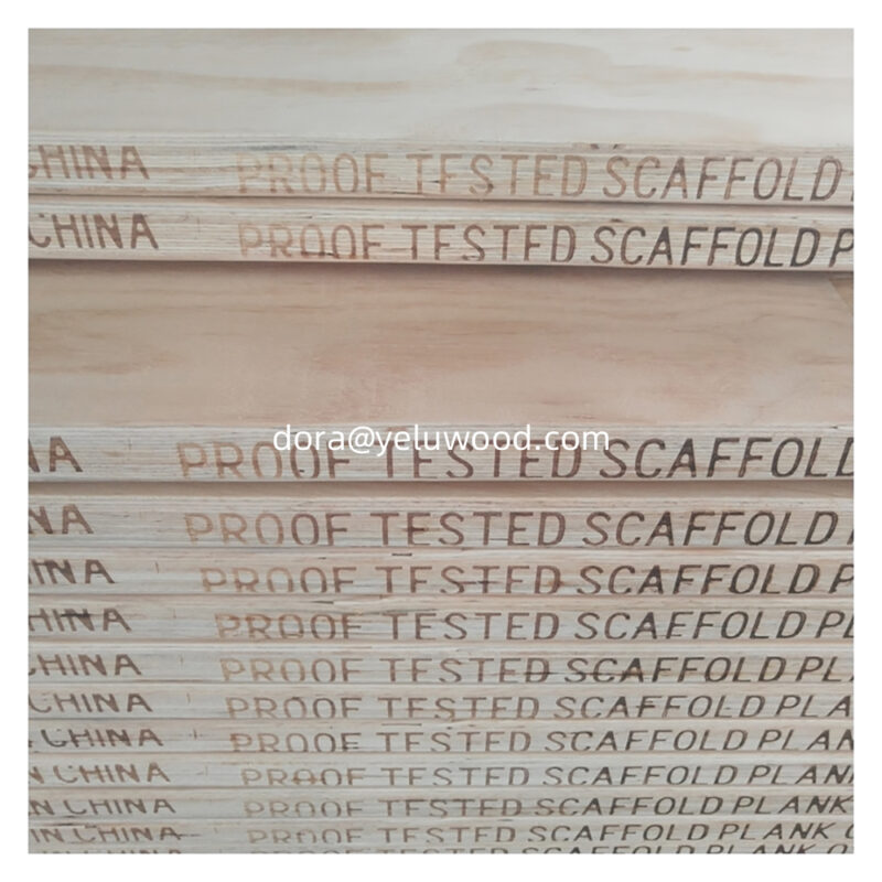 China-Made Poplar LVL Scaffold Board, 11-7/8" x 1-3/4" x 20', Stable Wood